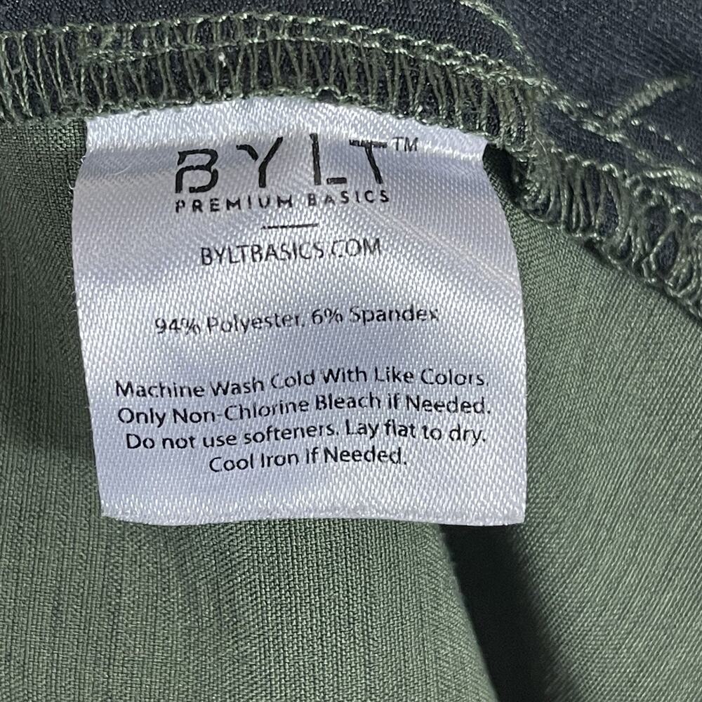 BYLT Basics Short Mens S Green Kinetic Tapered Stretch Wrinkle Resistant 8"‎ - Picture 12 of 13
